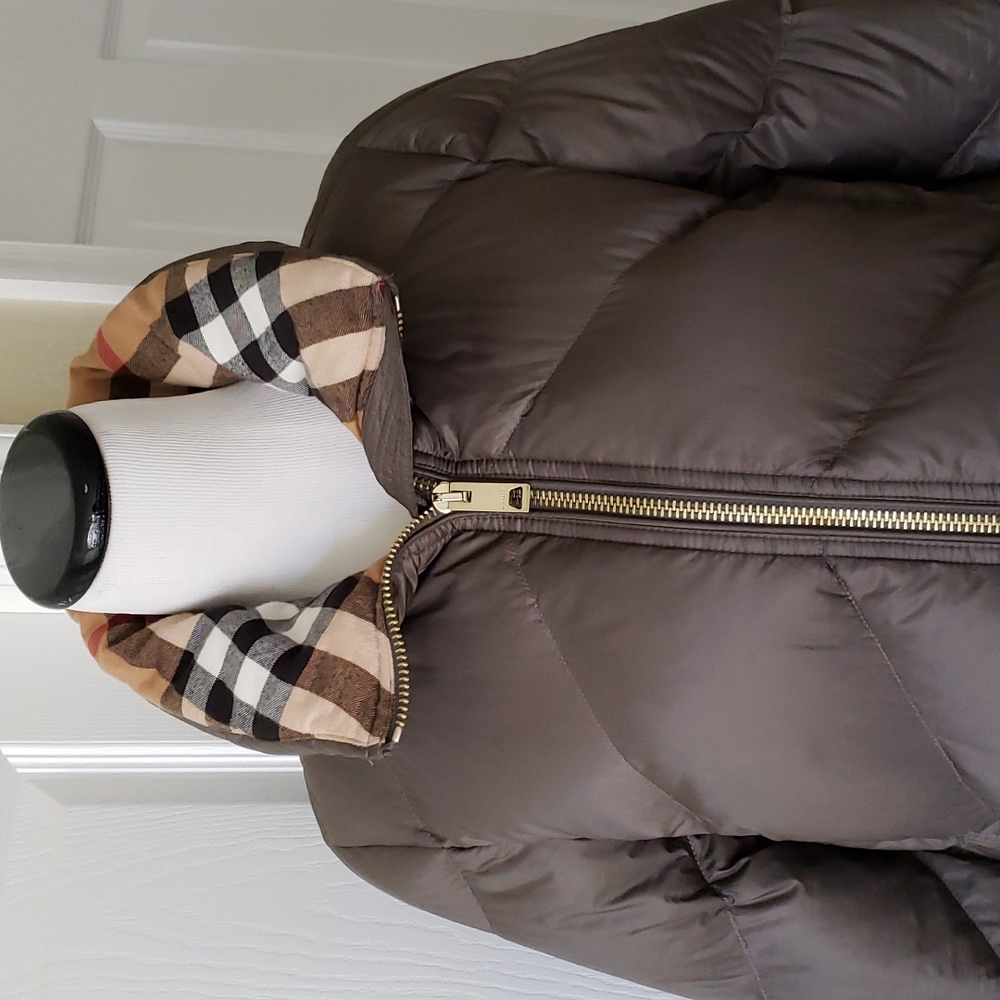 BURBERRY EASTWICK CHEVRON DOWN FILLED COAT PUFFER - Picture 3 of 14